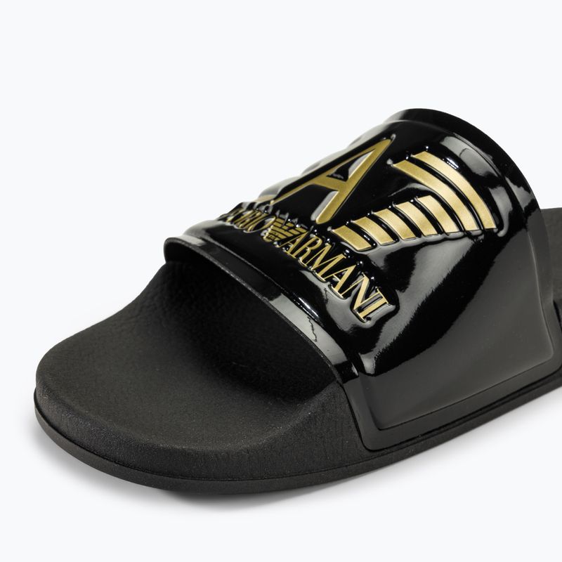 Klapki EA7 Emporio Armani Water Sports Visibility shiny black/gold 7