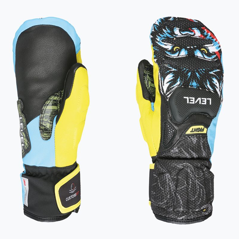 Rękawice narciarskie dziecięce Level Sq Jr Cf Mitt yellow/blue