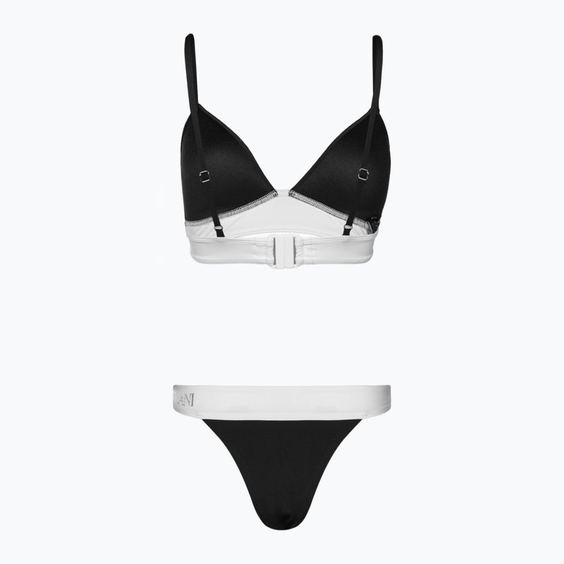 Strój kąpielowy dwuczęściowy damski EA7 Emporio Armani Water Sports BW Maxi Logo bianco/nero 2