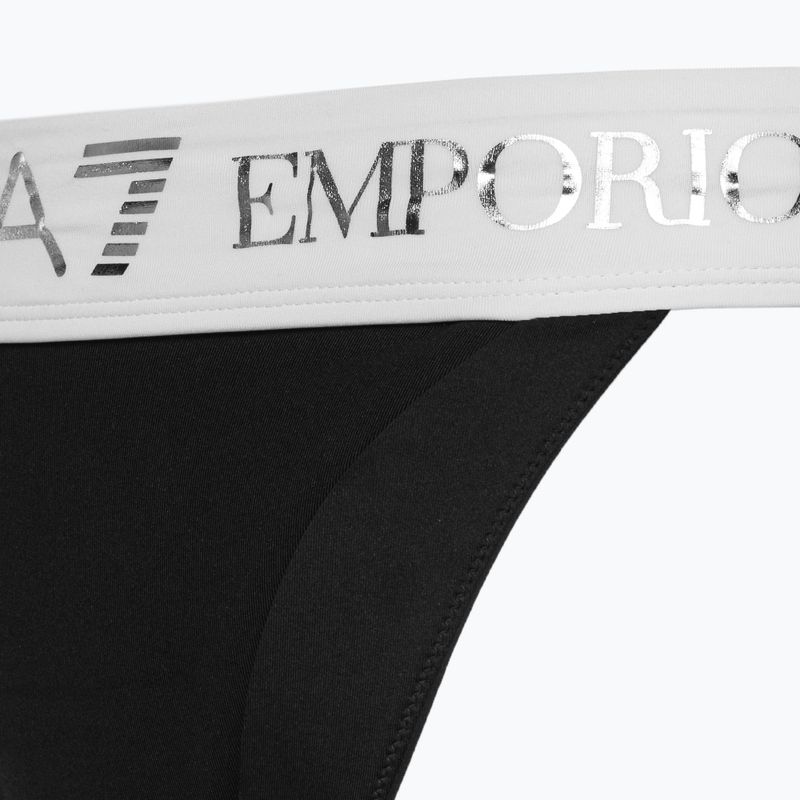 Strój kąpielowy dwuczęściowy damski EA7 Emporio Armani Water Sports BW Maxi Logo bianco/nero 3