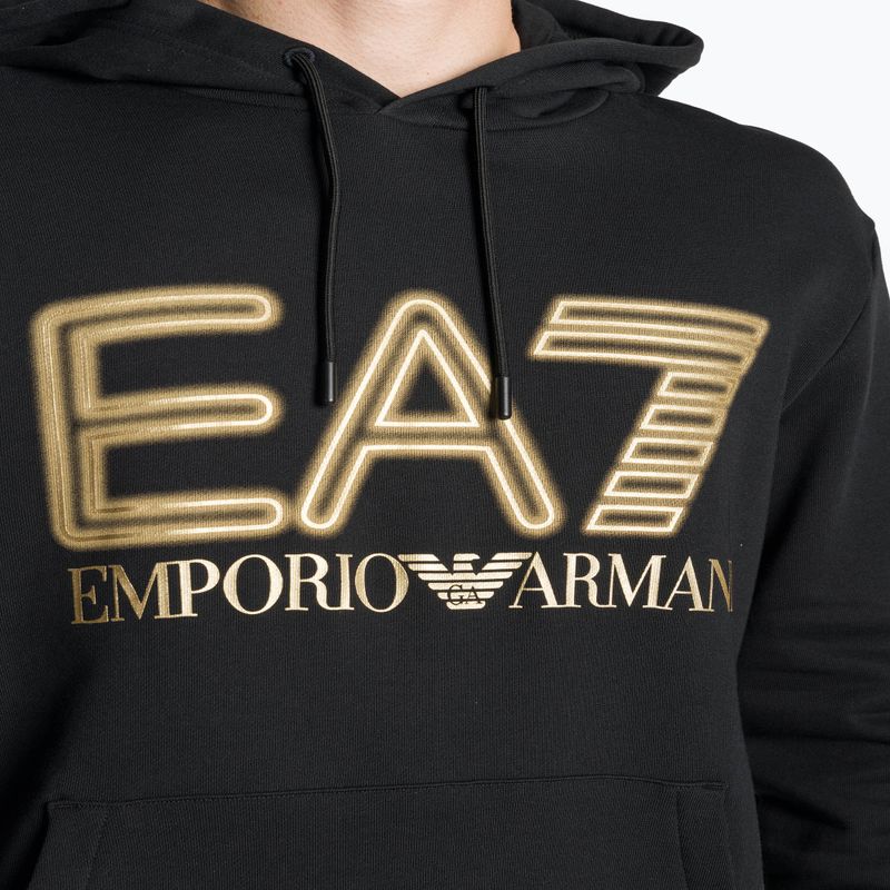 Bluza męska EA7 Emporio Armani Train Logo Series Oversize Logo Hoodie Coft black 3