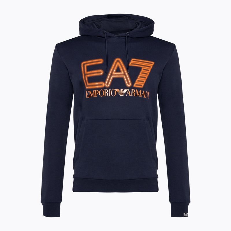 Bluza męska EA7 Emporio Armani Train Logo Series Oversize Logo Hoodie Coft navy blue 5