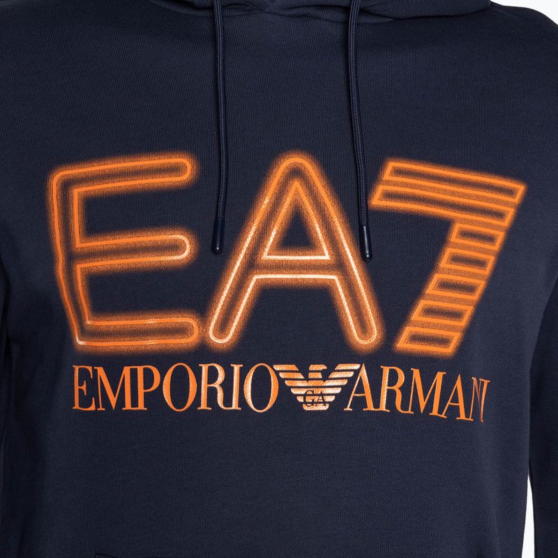 Bluza męska EA7 Emporio Armani Train Logo Series Oversize Logo Hoodie Coft navy blue 7