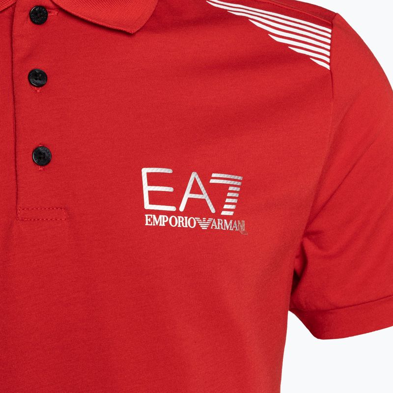Koszulka polo męska EA7 Emporio Armani Train 7 Lines salsa 3