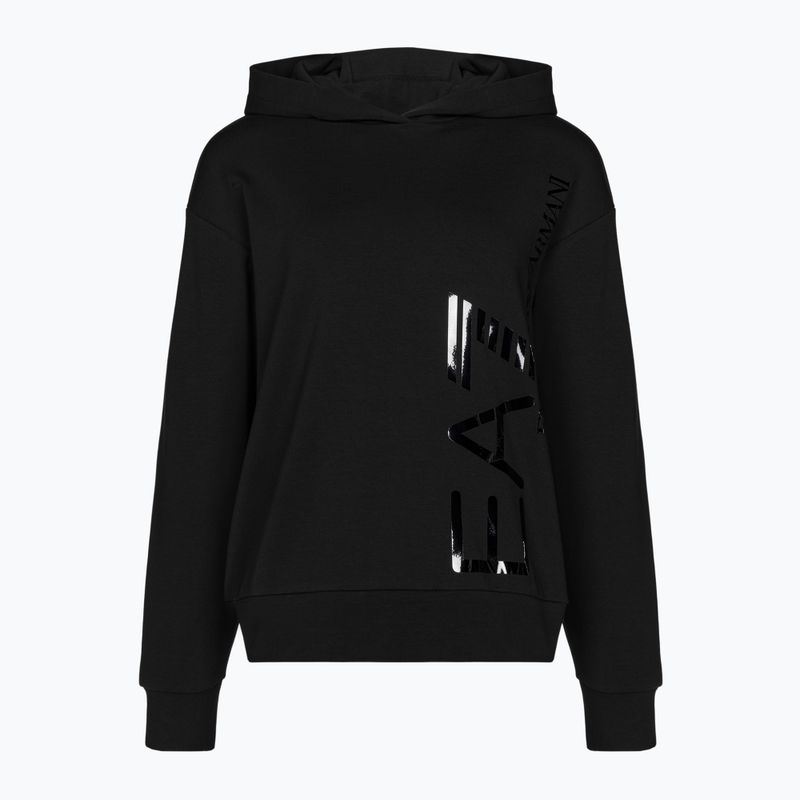 Bluza damska EA7 Emporio Armani Train Logo Series Hoodie Mirror black/logo black