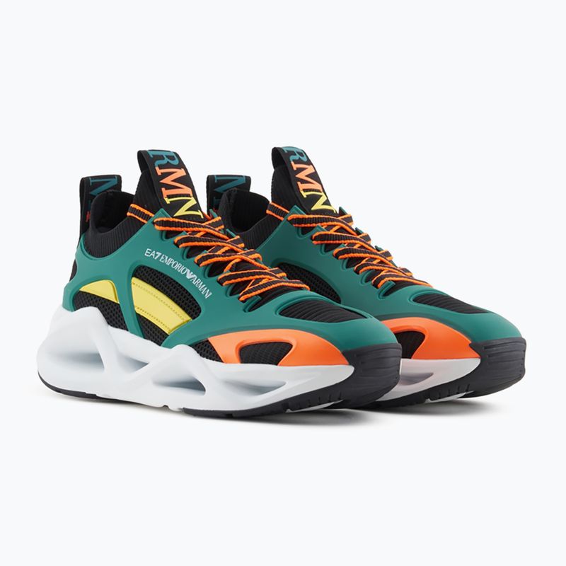 Buty EA7 Emporio Armani Infinity Cage black/ evergreen/ orange fluo 8