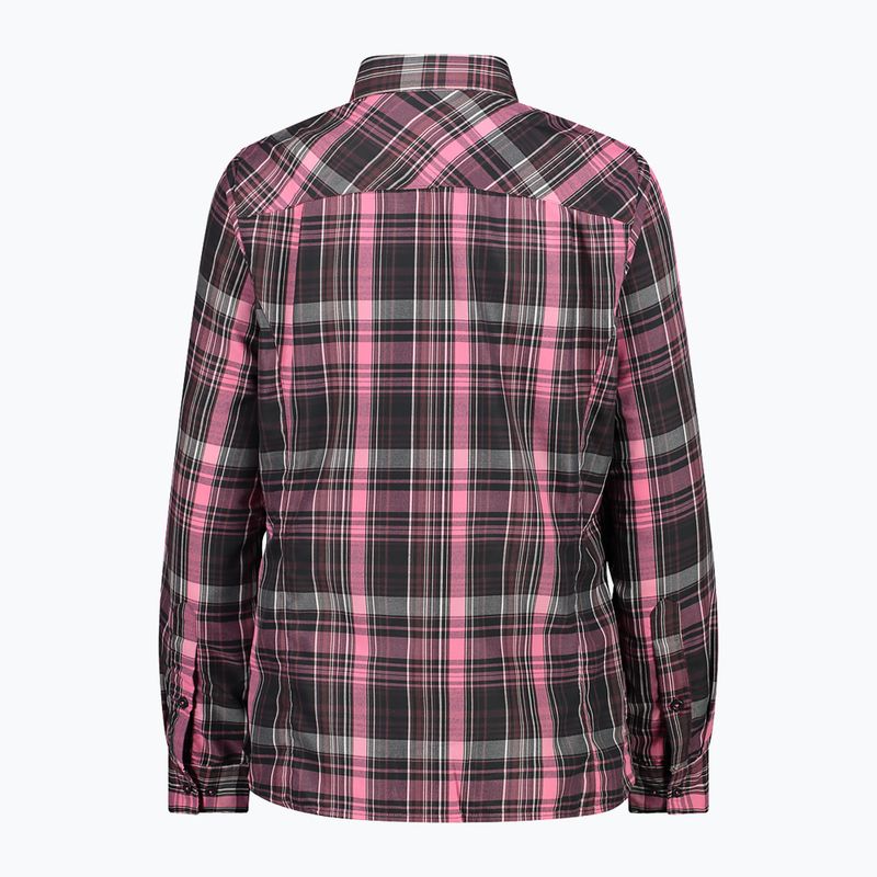 Koszula damska CMP 33S5626 antracite/pink fluo/plum 2
