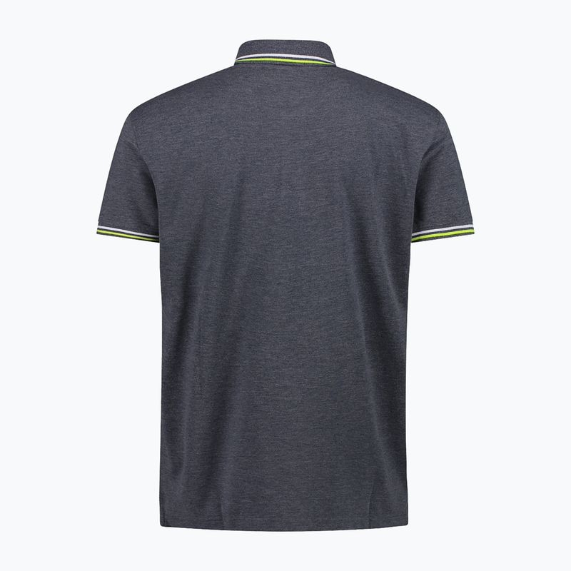Koszulka polo męska CMP 34D5987 black/blue 2