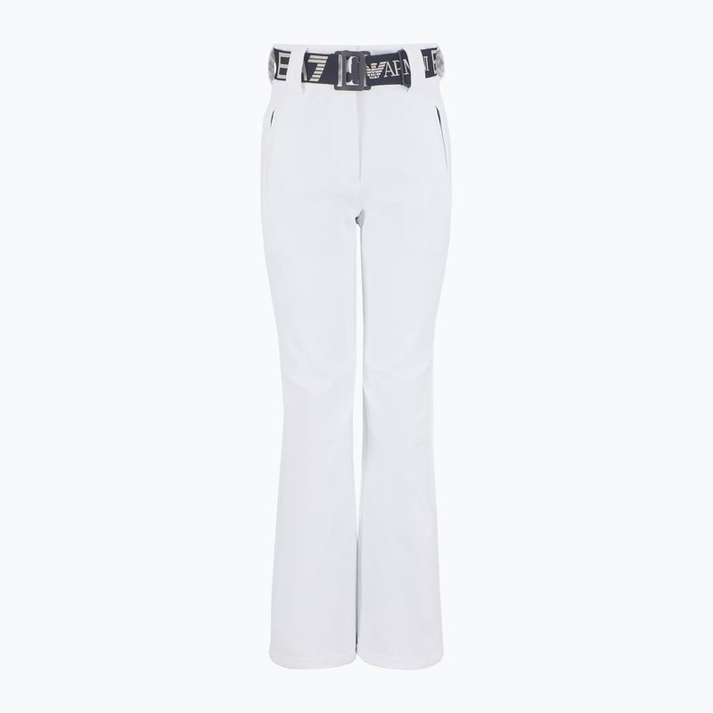 Spodnie narciarskie damskie EA7 Emporio Armani Ski Kitzbuhel High Waisted Softshell white