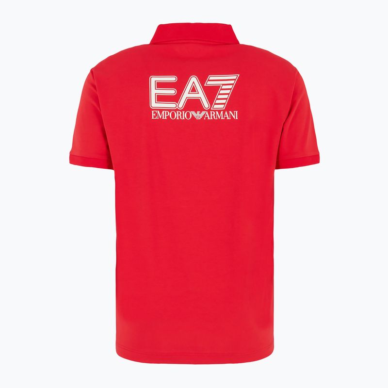 Koszulka męska EA7 Emporio Armani Train Visibility Polo salsa 2