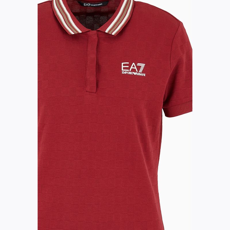 Koszulka damska EA7 Emporio Armani Golf Pro Polo Damier syrah 7