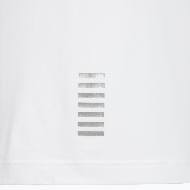 Koszulka polo męska EA7 Emporio Armani Core Identity Polo white/silver logo 5