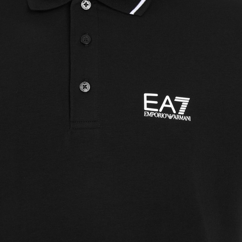 Koszulka polo męska EA7 Emporio Armani Core Identity Piqué Polo black 3