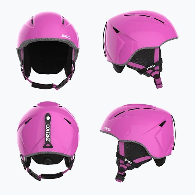 Kask narciarski dziecięcy Briko Makalu Jr shiny pink/white