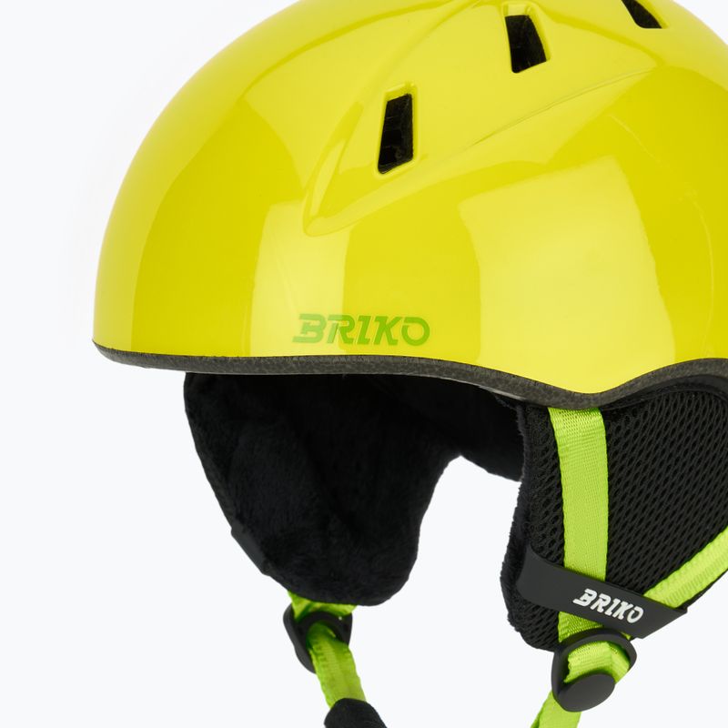 Kask narciarski dziecięcy Briko Makalu Jr shiny sunflower yellow/lineade green 7