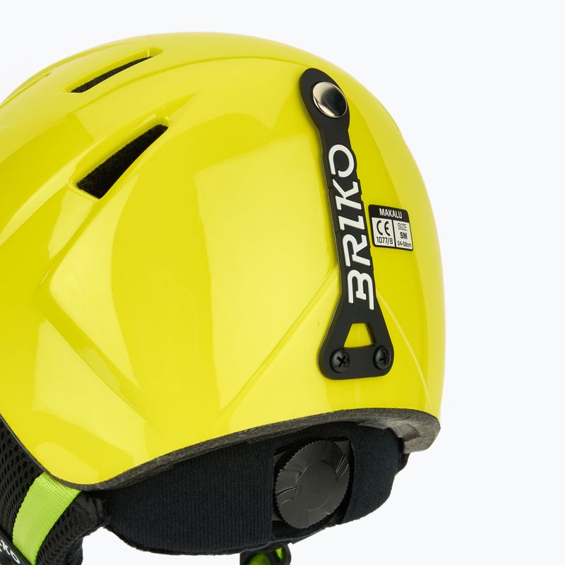 Kask narciarski dziecięcy Briko Makalu Jr shiny sunflower yellow/lineade green 8
