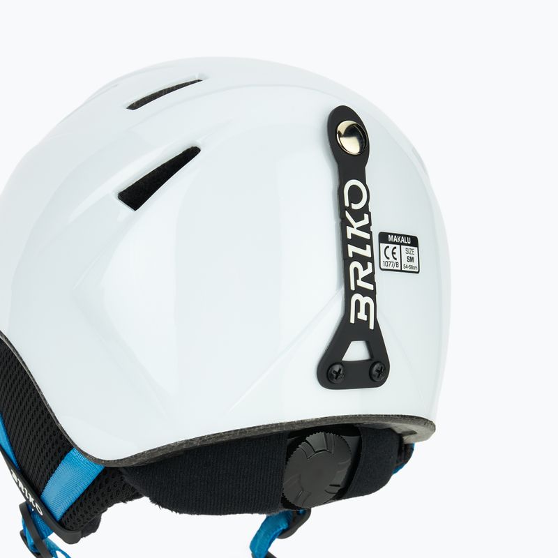 Kask narciarski dziecięcy Briko Makalu Jr shiny white/lochmara blue 8