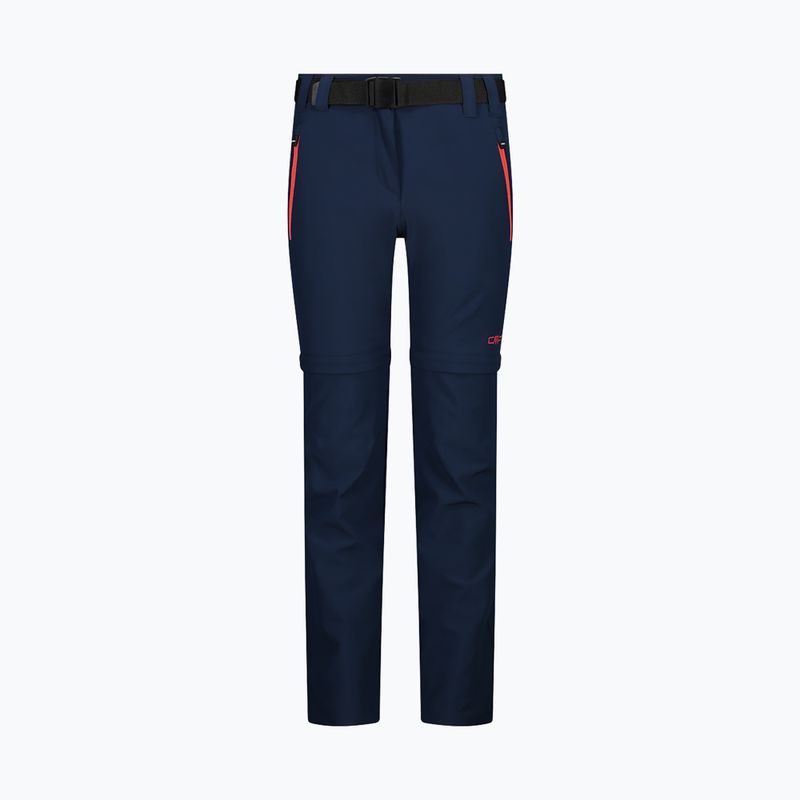 Spodnie trekkingowe dziecięce CMP 3T51445 Zip Off blue/red kiss