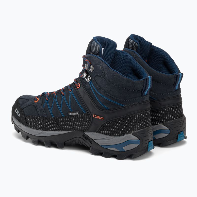 Buty trekkingowe męskie CMP Rigel Mid Wp blue/flash orange 3