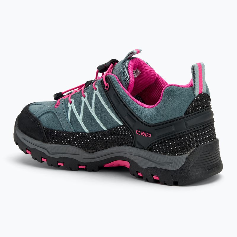 Buty trekkingowe dziecięce CMP Rigel Low Wp mineral green / purple fluo 3