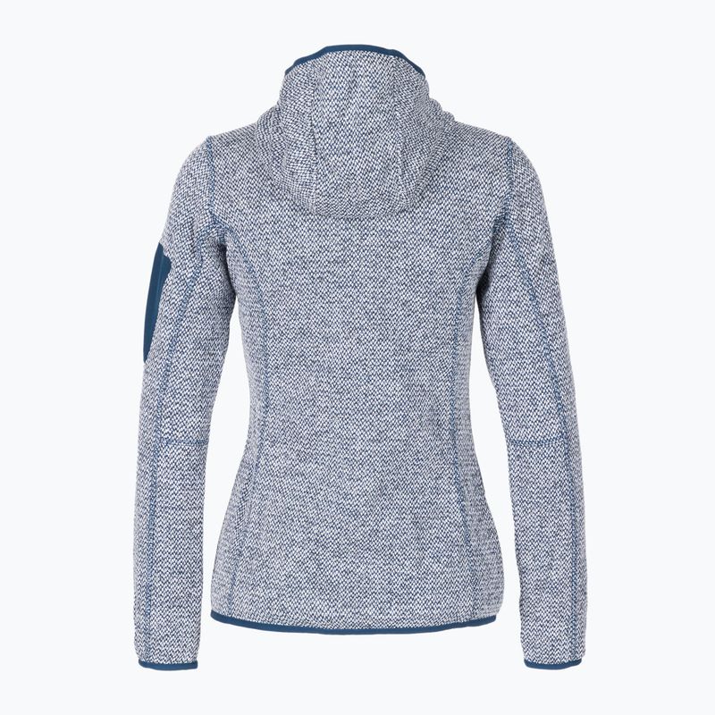 Bluza damska CMP 3H19826 Fix Hood blue ink/bianco 2