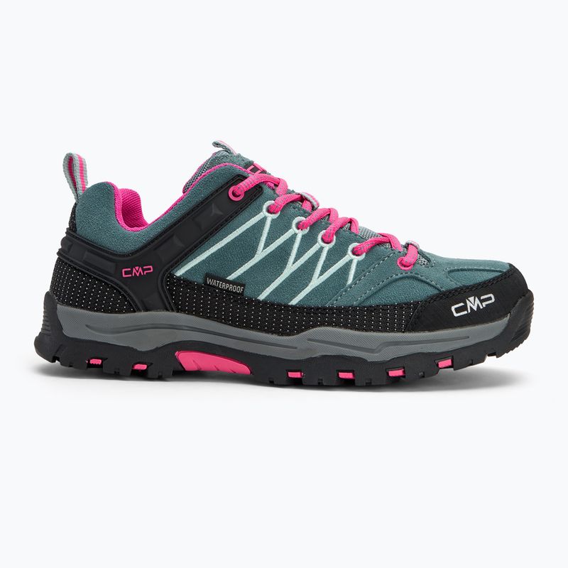 Buty trekkingowe  juniorskie CMP Rigel Low Wp mineral green / purple fluo 2