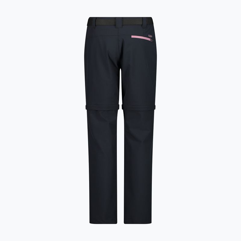 Spodnie trekkingowe damskie CMP 3T51446 Zip Off antracite/fard 2