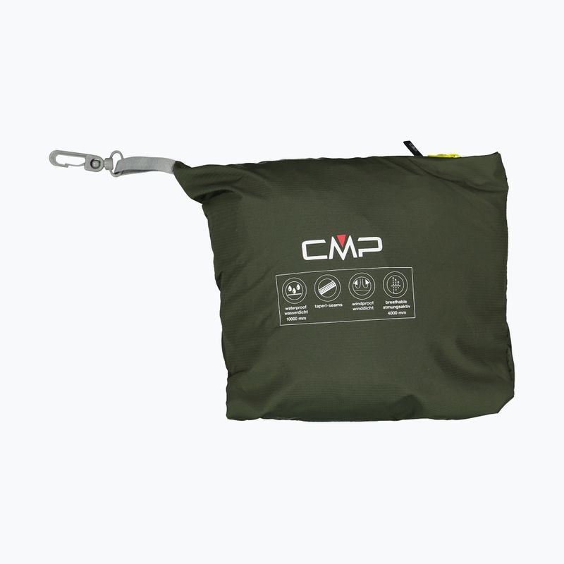 Kurtka przeciwdeszczowa męska CMP 39X7367 Snaps Hood oil green 4