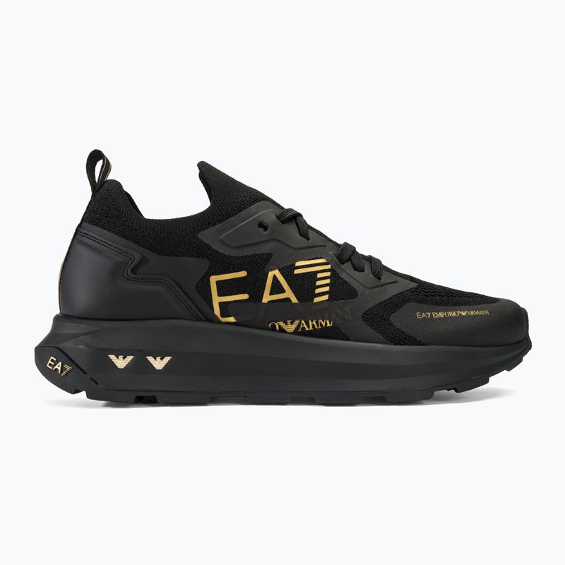 Buty EA7 Emporio Armani Black & White Altura Knit triple black/gold 2