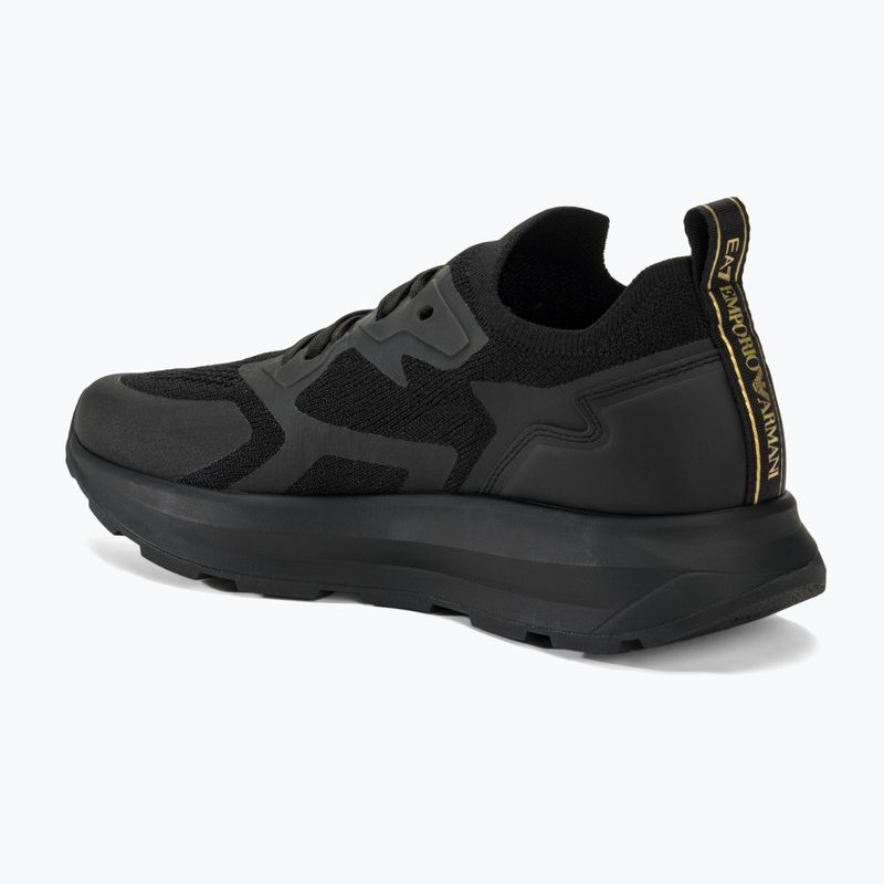 Buty EA7 Emporio Armani Black & White Altura Knit triple black/gold 3
