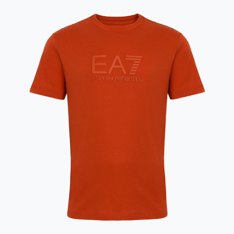 Koszulka męska EA7 Emporio Armani Visibility Cotton Crew rooibos tea