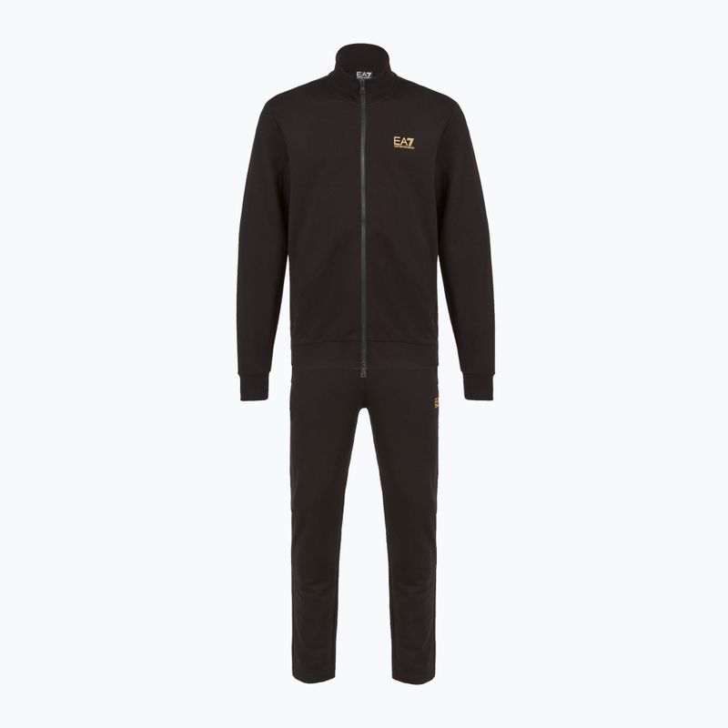 Dres męski EA7 Emporio Armani Train Core Identity Tracksuit FZ black/gold