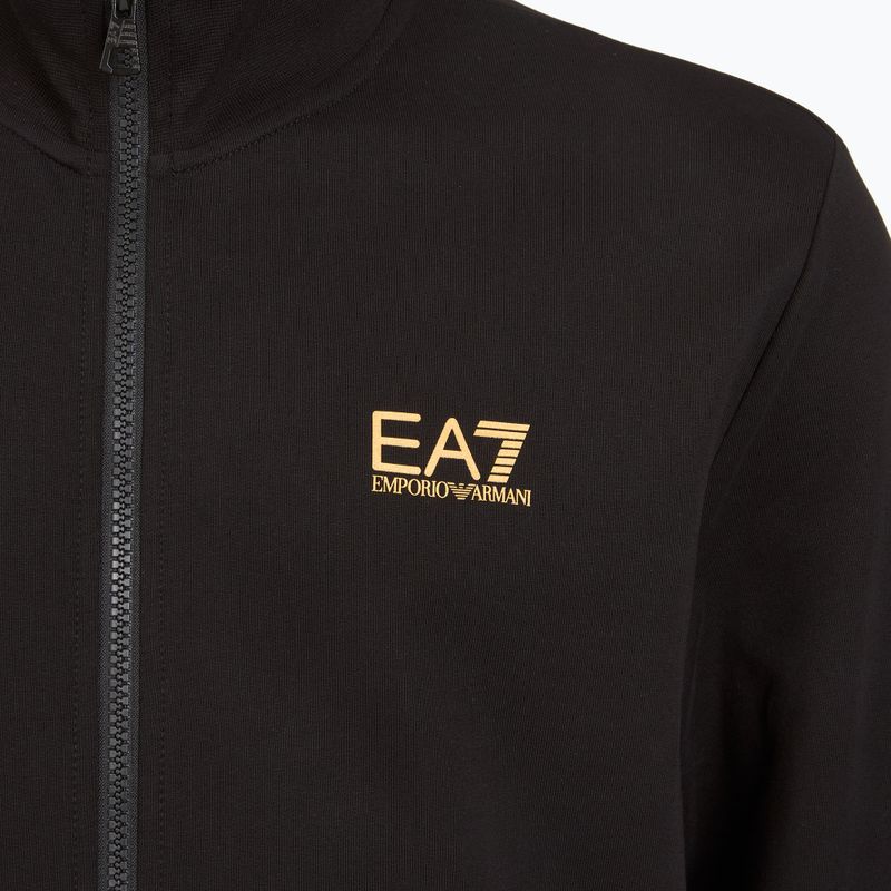 Dres męski EA7 Emporio Armani Train Core Identity Tracksuit FZ black/gold 5