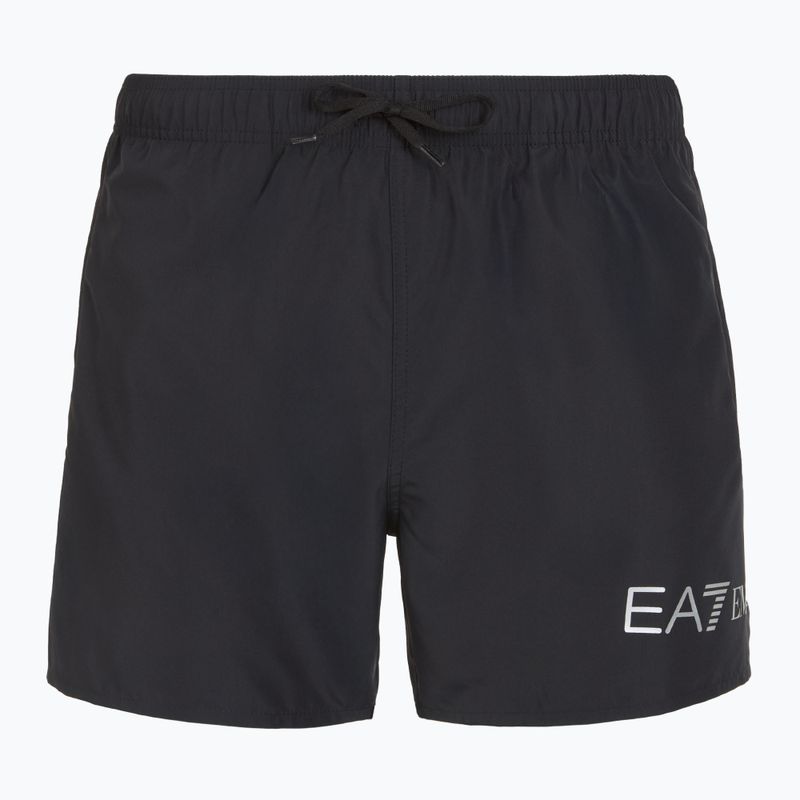 Szorty kąpielowe męskie EA7 Emporio Armani Extended Logo Boxer black/silver