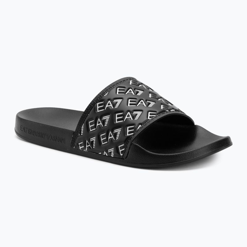 Klapki EA7 Emporio Armani Water Sports All Over full black/white
