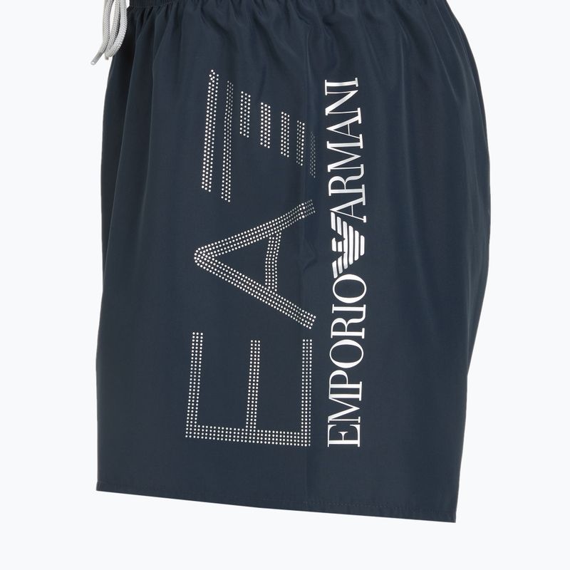 Szorty kąpielowe męskie EA7 Emporio Armani Swim Trunks With Oversized Logo armani blue/silver 3