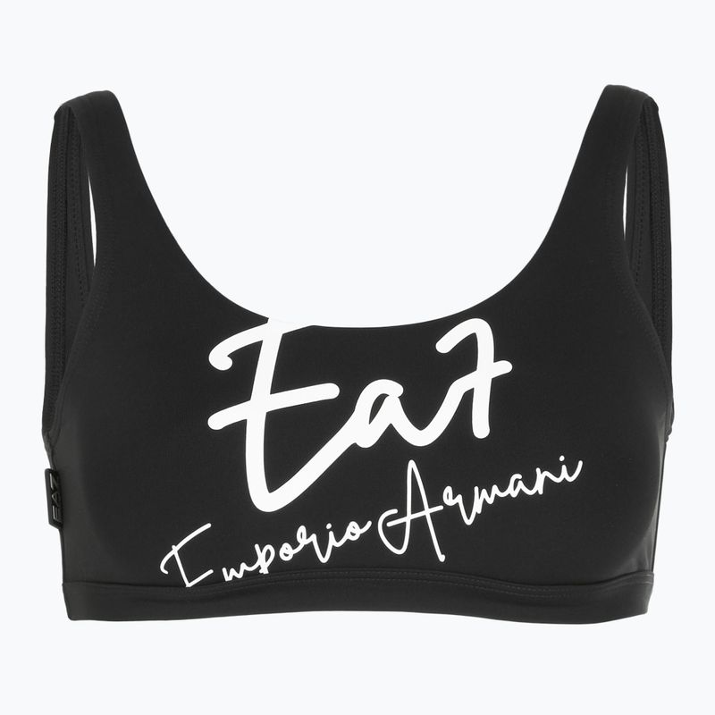 Strój kąpielowy dwuczęściowy damski EA7 Emporio Armani Maxi Logo Bikini Top black 3