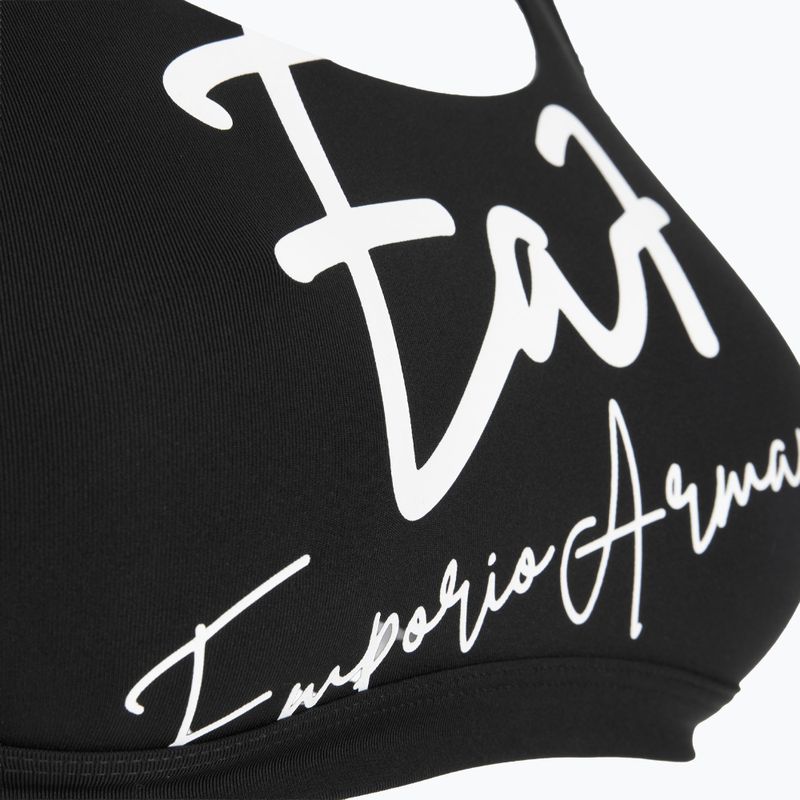 Strój kąpielowy dwuczęściowy damski EA7 Emporio Armani Maxi Logo Bikini Top black 5