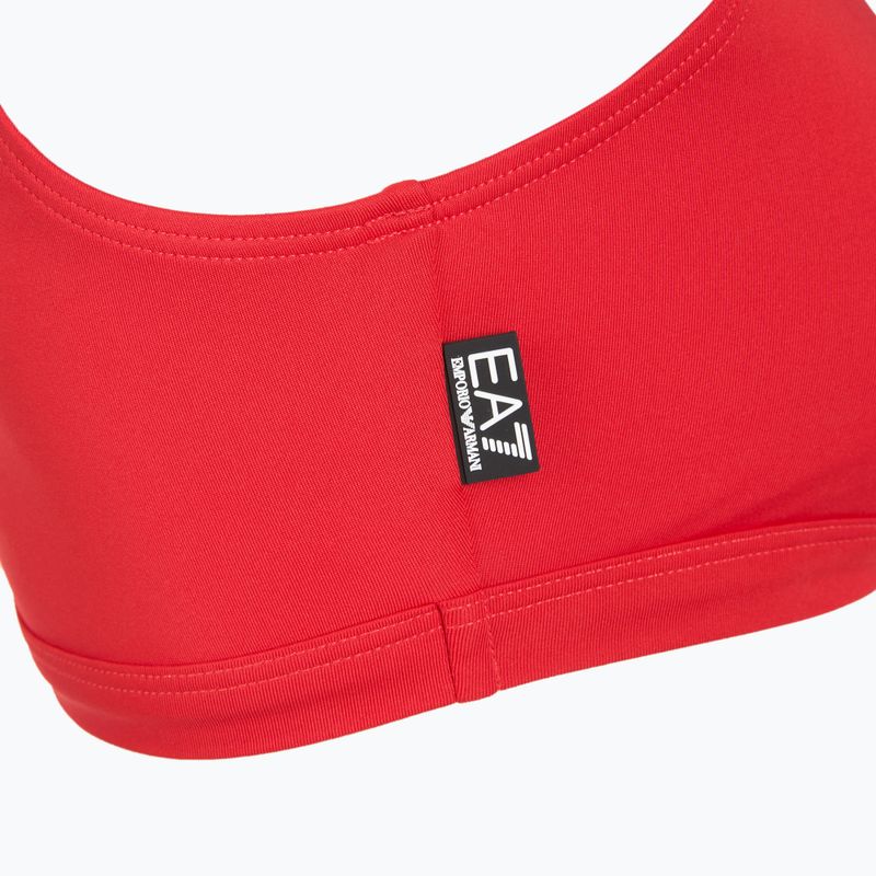 Strój kąpielowy dwuczęściowy damski EA7 Emporio Armani Maxi Logo Bikini Top racing red 5