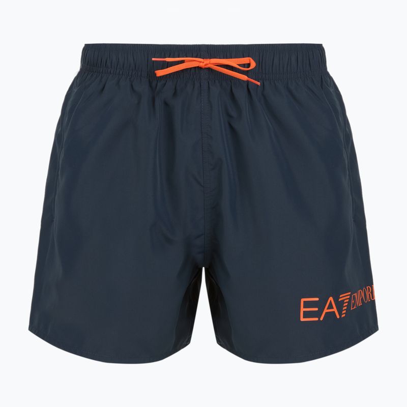 Szorty kąpielowe męskie EA7 Emporio Armani Extended Logo Boxer armani blue/tangerine tango