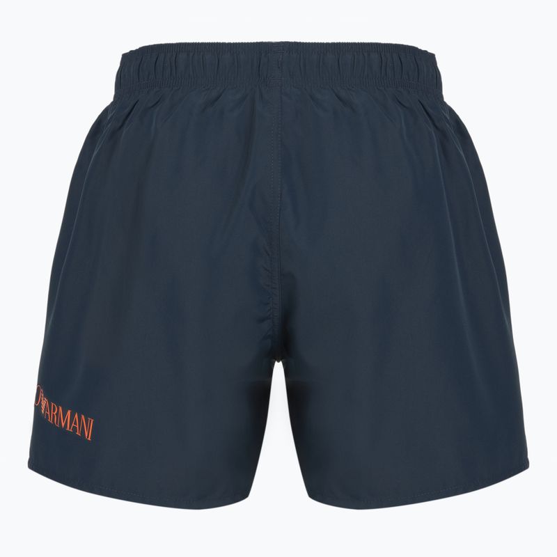Szorty kąpielowe męskie EA7 Emporio Armani Extended Logo Boxer armani blue/tangerine tango 2