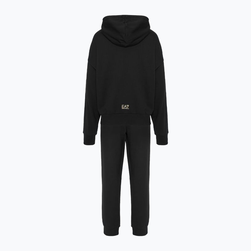Dres damski EA7 Emporio Armani Train Visibility Tracksuit HO CH FZ black/gold 2