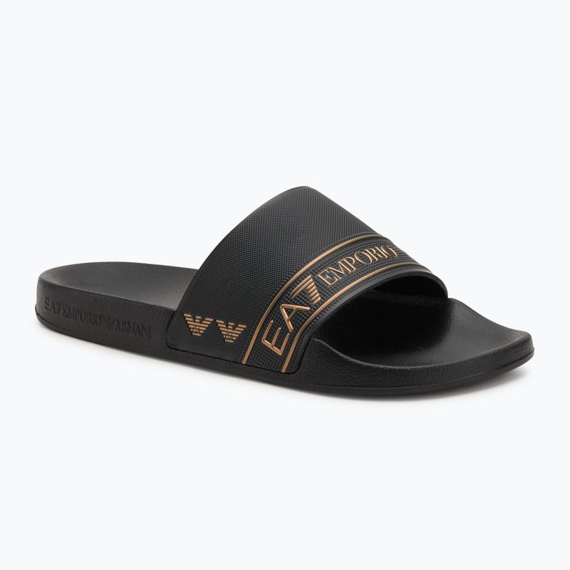 Klapki EA7 Emporio ArmaniWater Sports Tape full black/gold
