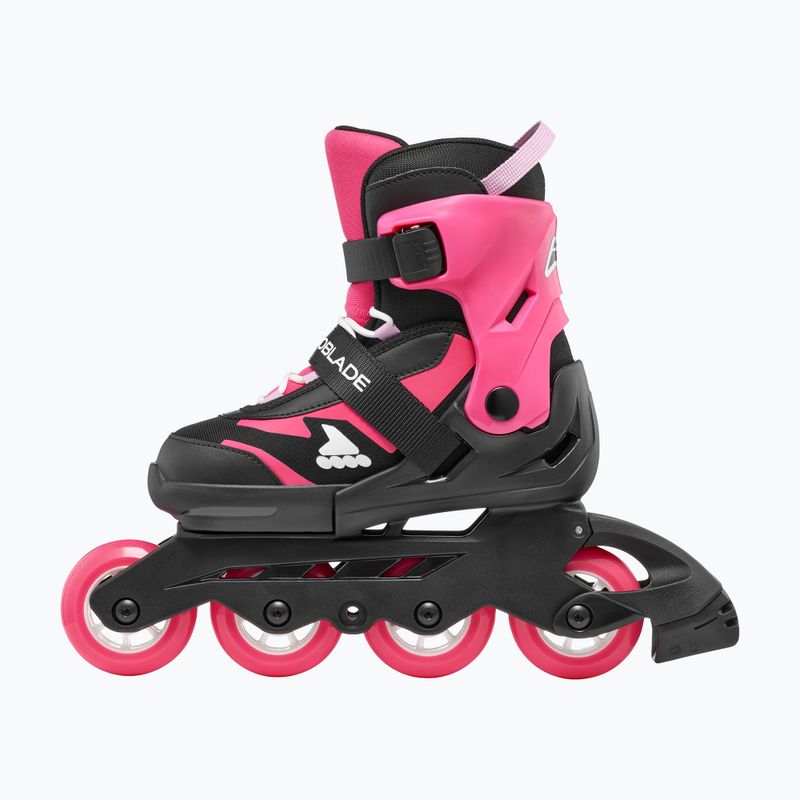 Rolki dla dzieci z ochraniaczami Rollerblade Microblade Combo Jr black/pink 3