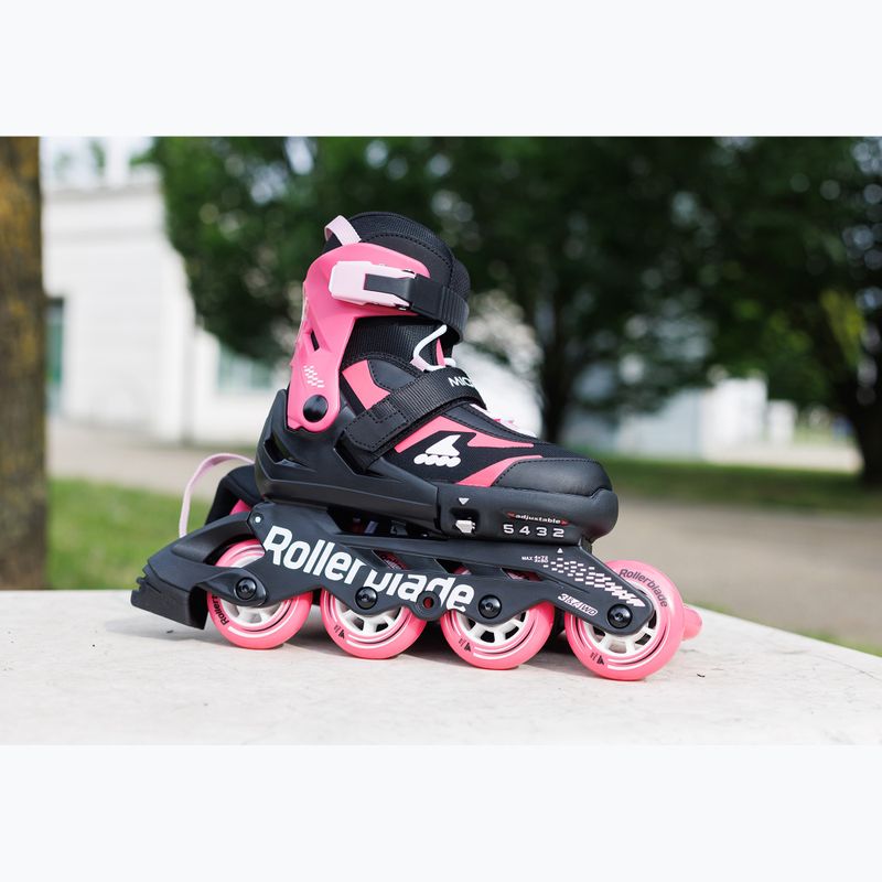 Rolki dla dzieci z ochraniaczami Rollerblade Microblade Combo Jr black/pink 8