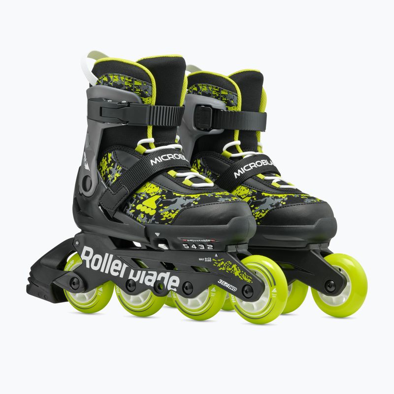 Rolki dziecięce Rollerblade Microblade SL Jr black/lime 2