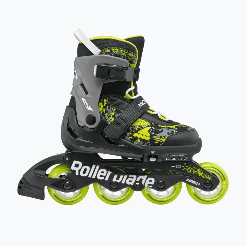 Rolki dziecięce Rollerblade Microblade SL Jr black/lime 3