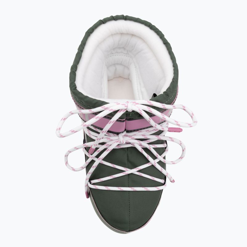 Śniegowce damskie Moon Boot Icon Low Space Racing forest green/silver/pink 5