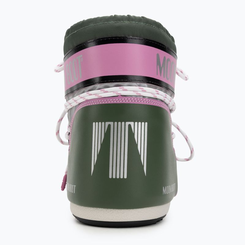 Śniegowce damskie Moon Boot Icon Low Space Racing forest green/silver/pink 6