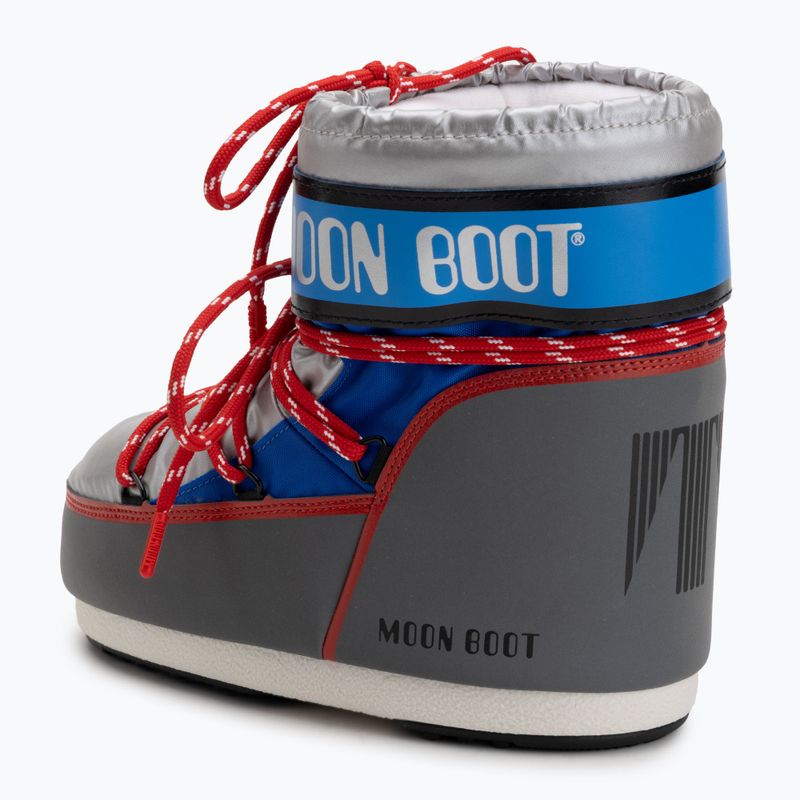 Śniegowce damskie Moon Boot Icon Low Space Racing silver/blue/red 3